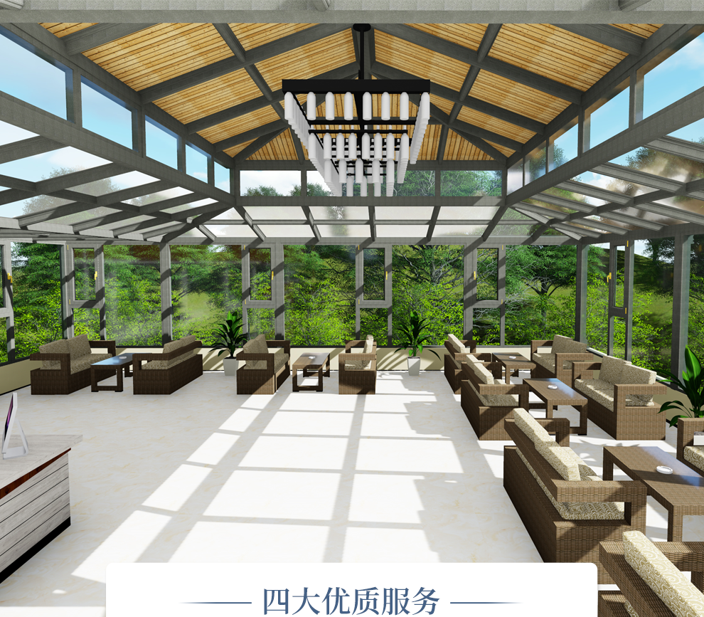 四面坡德高瓦顶造型